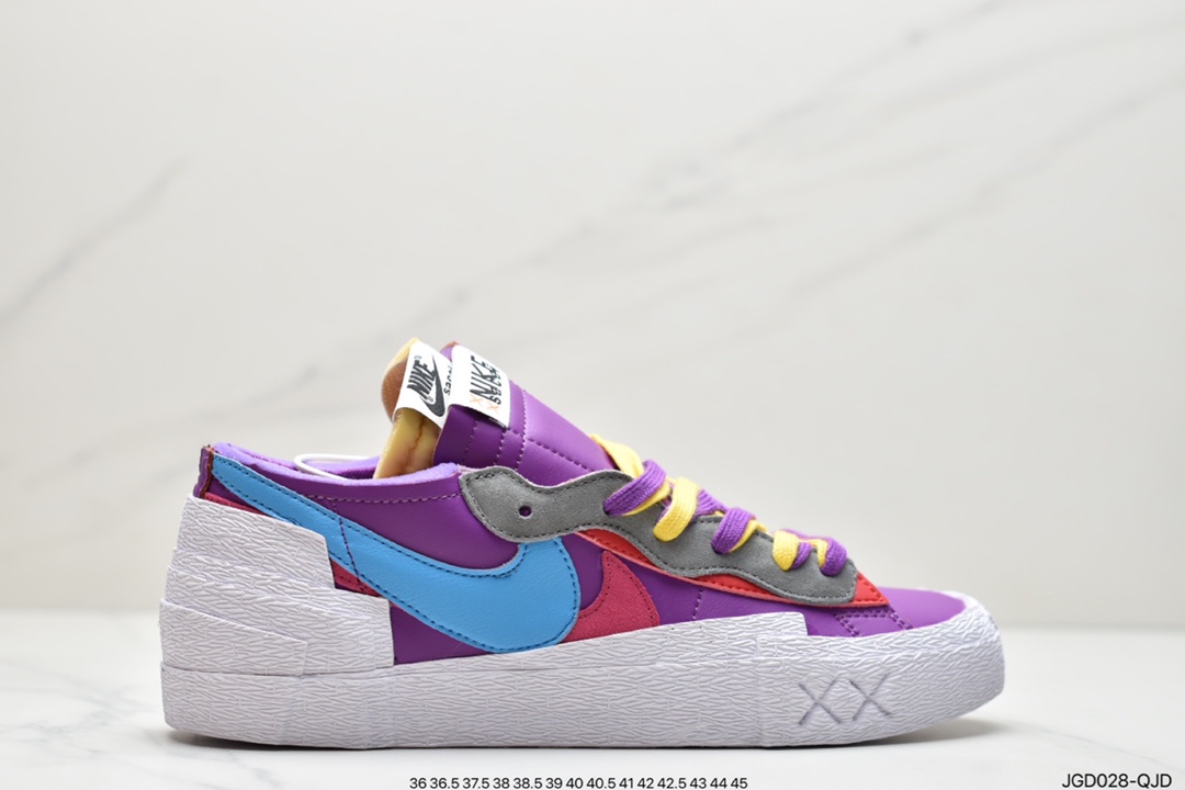 180 联名日式解构美学品牌SACAI x Nike Blazer Low 重叠设计前卫开拓者低帮百搭板鞋 DM7901