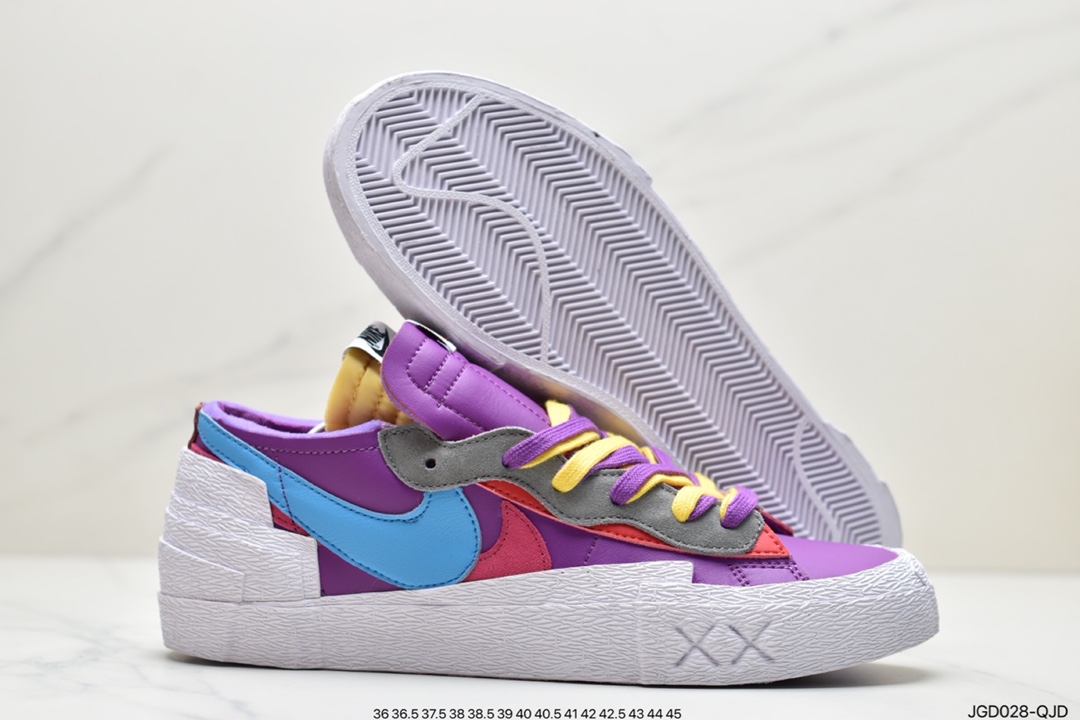180 联名日式解构美学品牌SACAI x Nike Blazer Low 重叠设计前卫开拓者低帮百搭板鞋 DM7901
