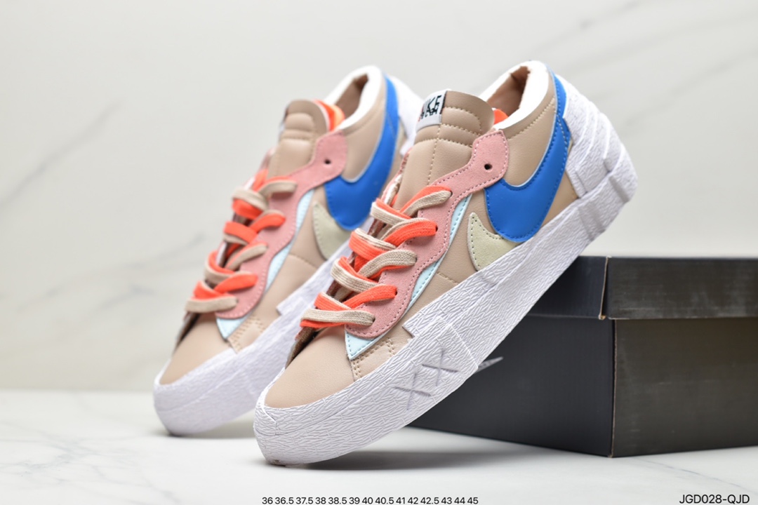 180 联名日式解构美学品牌SACAI x Nike Blazer Low 重叠设计前卫开拓者低帮百搭板鞋 DM7901