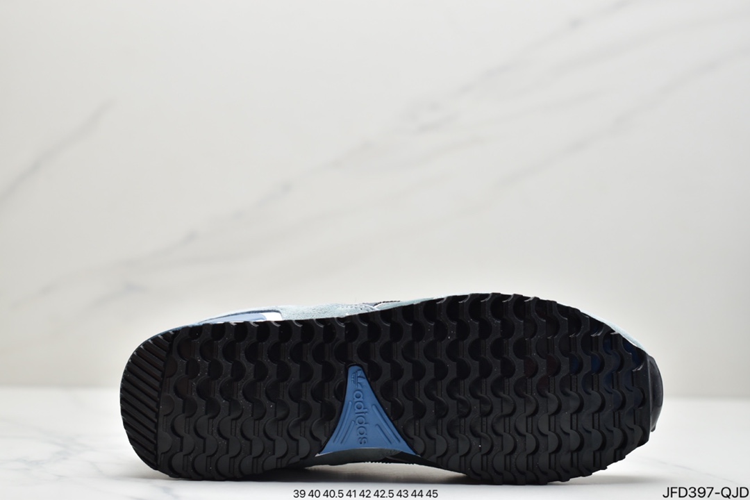 170 阿迪达斯Adidas三叶草 Originals ZX750系列经典低帮复古休闲百搭运动慢跑鞋“麂皮元祖灰海军蓝”D65229