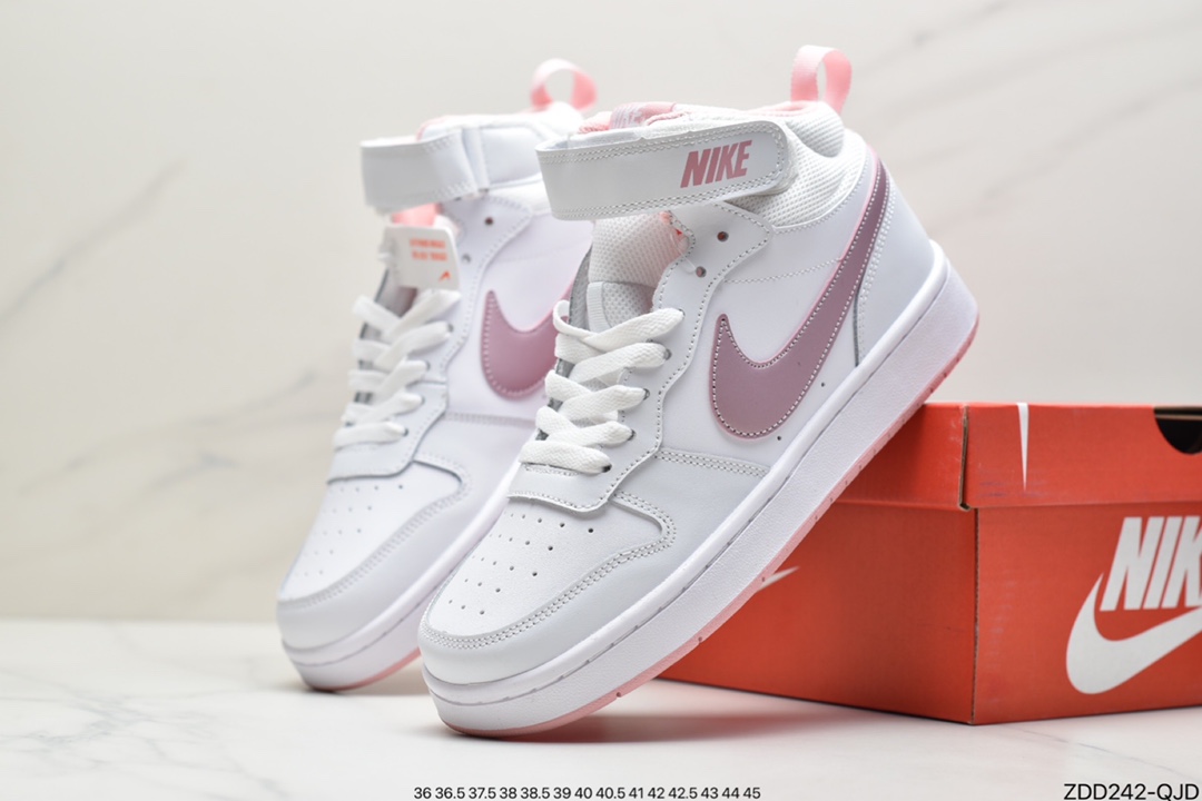 230 耐克NK Court Borough Mid2 小AJ1高帮百搭休闲运动板鞋CD7782