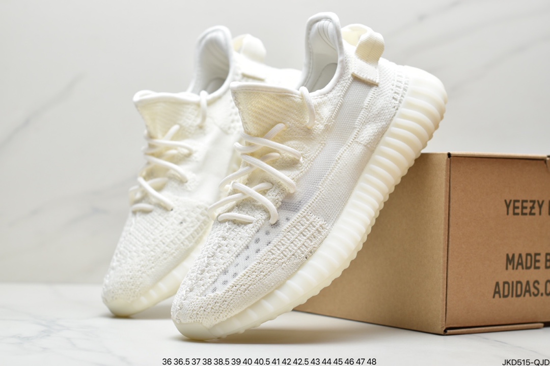 160 联乘侃爷Kanye West x Adidas Yeezy Boost 350 V2”Light”百搭轻便爆米花中底休闲运动慢跑鞋HQ6316