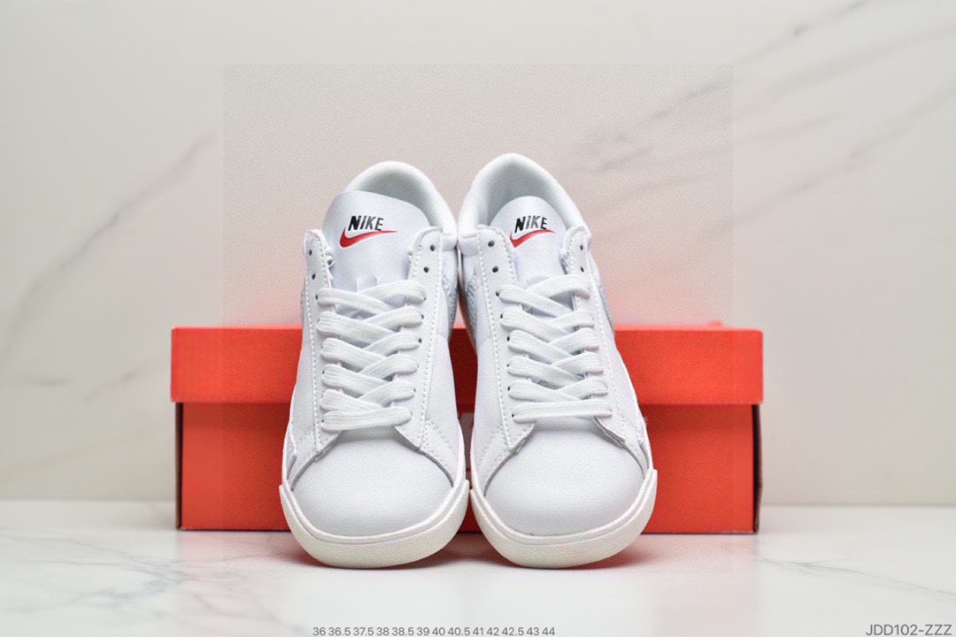 120 耐克Nike Blazer Retro 经典百搭低帮开拓者休闲运动板鞋独家裁片完美鞋型 台湾进口软感荔枝头层皮 BQ6806-001
