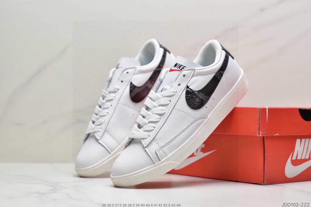 120 耐克Nike Blazer Retro 经典百搭低帮开拓者休闲运动板鞋独家裁片完美鞋型 BQ6806-001
