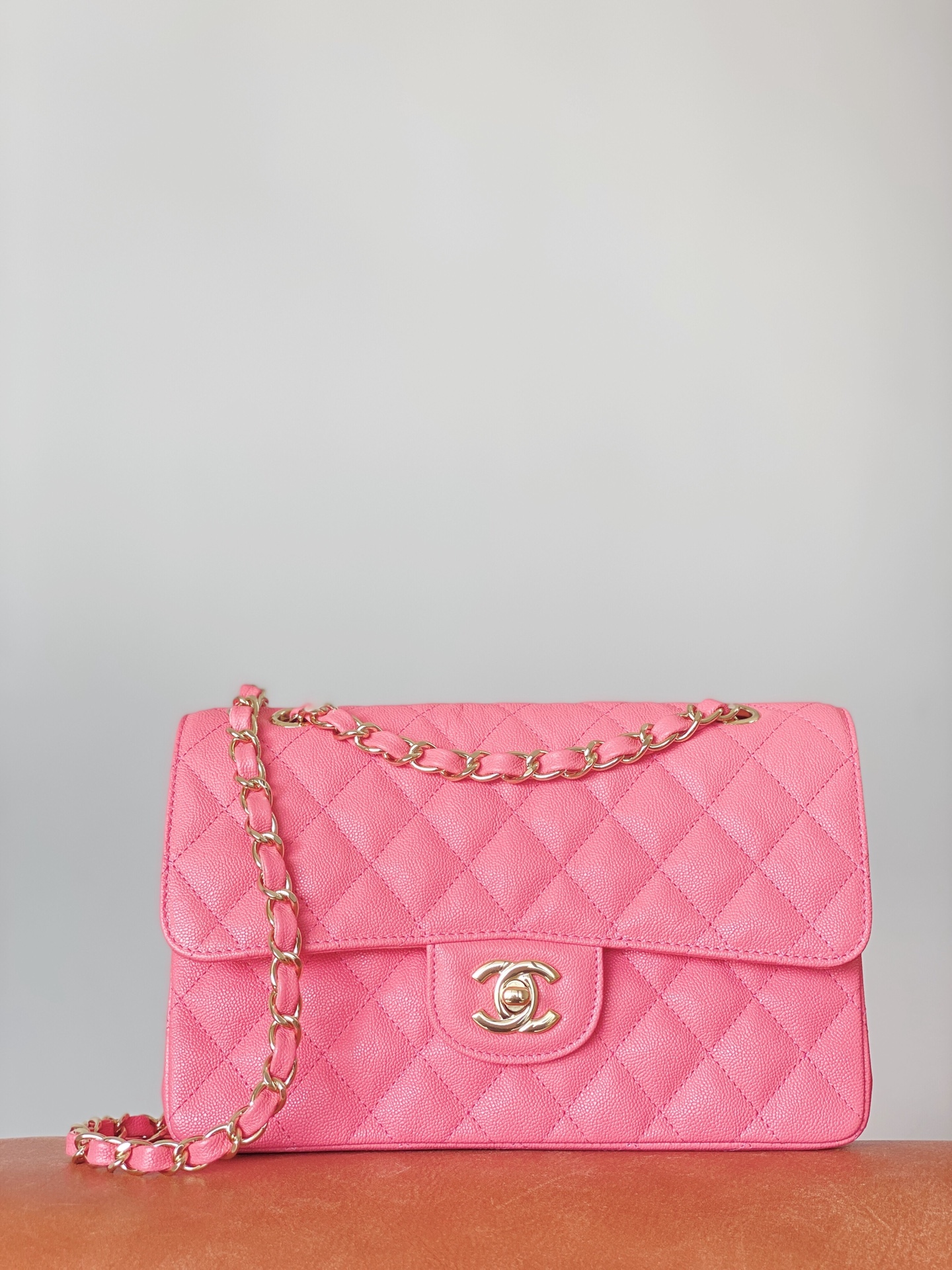 Chanel Classic Flap Beige RHW 20 Calfskin Shoulder Bag  Tinkerlust