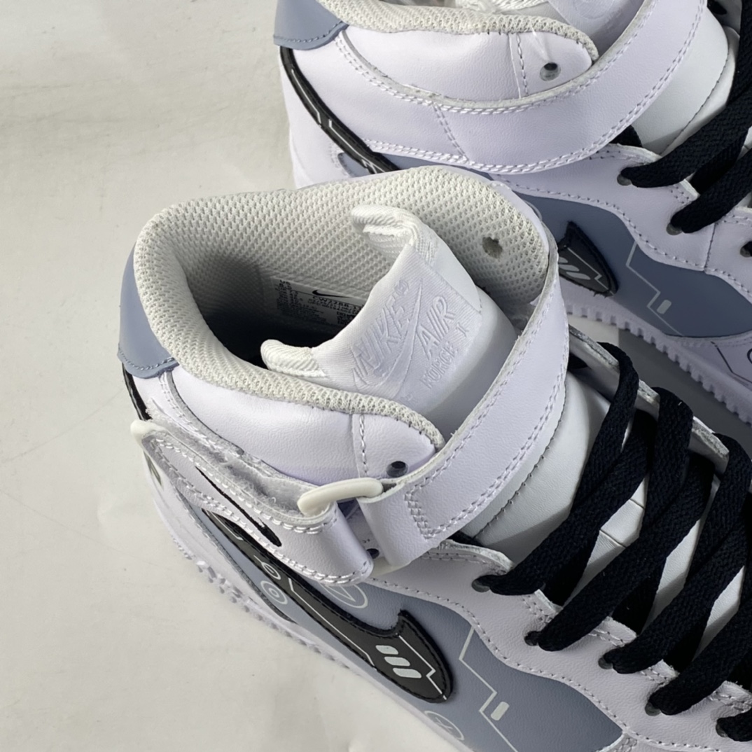 P280  NIKE Air Force 1’07 Mid PS5电玩主题 空军一号黑白灰夜光鞋身中帮休闲板鞋 CW2288-115