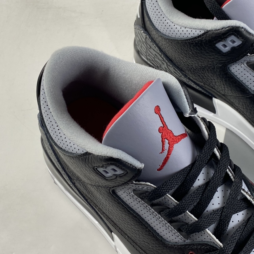 P240  Air Jordan 3 Retro  ” Black Cement ”  黑水泥 迈克尔·乔丹AJ3代中帮复古休闲运动文化篮球鞋 854262-001