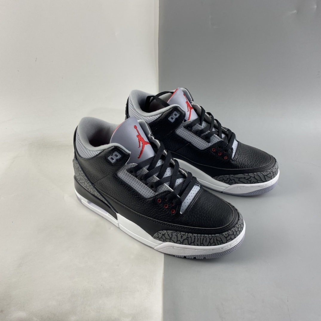 P240  Air Jordan 3 Retro  ” Black Cement ”  黑水泥 迈克尔·乔丹AJ3代中帮复古休闲运动文化篮球鞋 854262-001