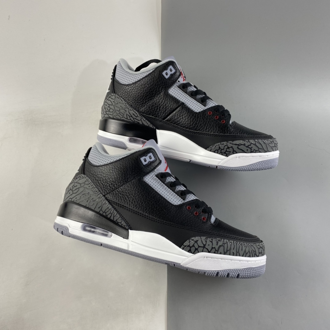 P240  Air Jordan 3 Retro  ” Black Cement ”  黑水泥 迈克尔·乔丹AJ3代中帮复古休闲运动文化篮球鞋 854262-001