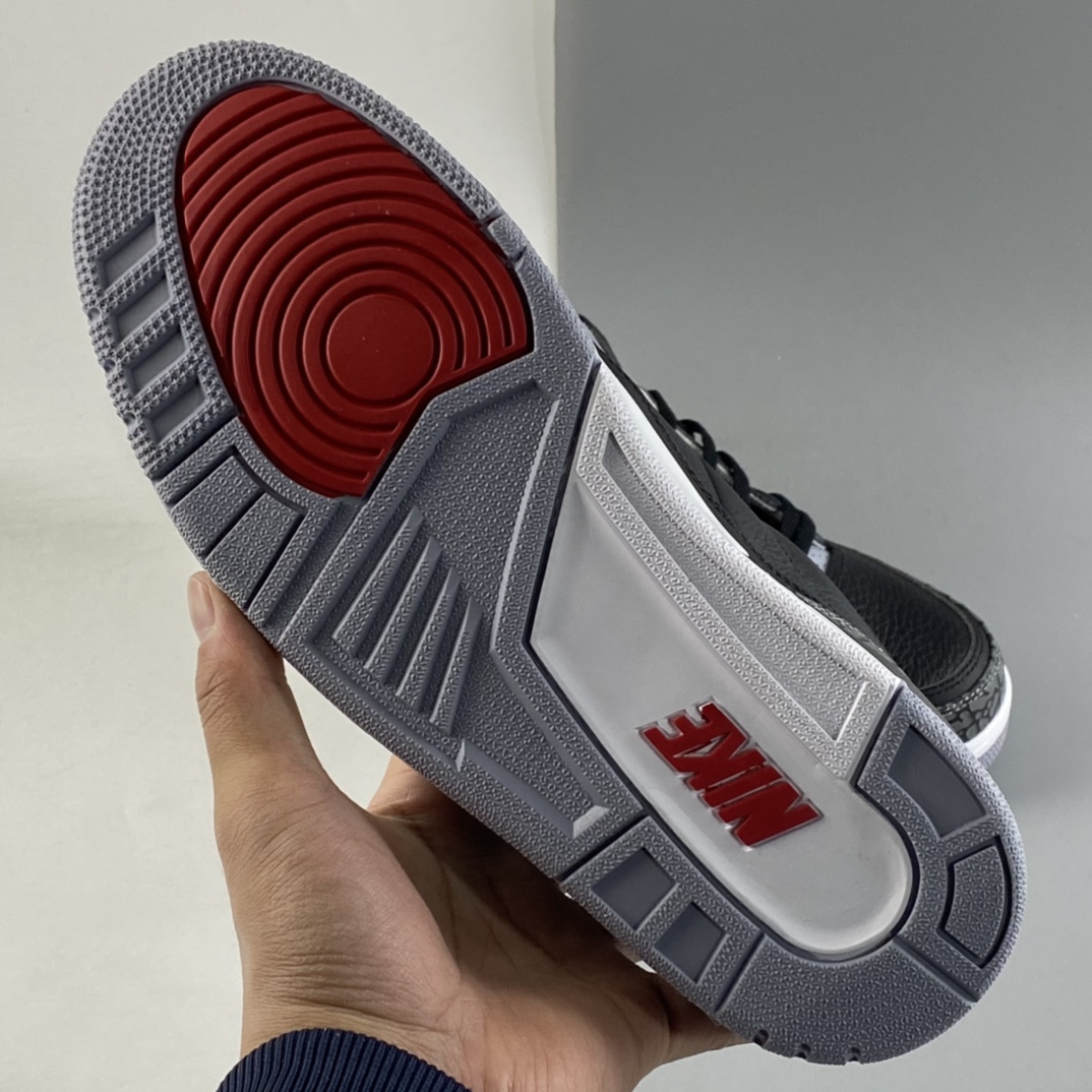 P240  Air Jordan 3 Retro  ” Black Cement ”  黑水泥 迈克尔·乔丹AJ3代中帮复古休闲运动文化篮球鞋 854262-001
