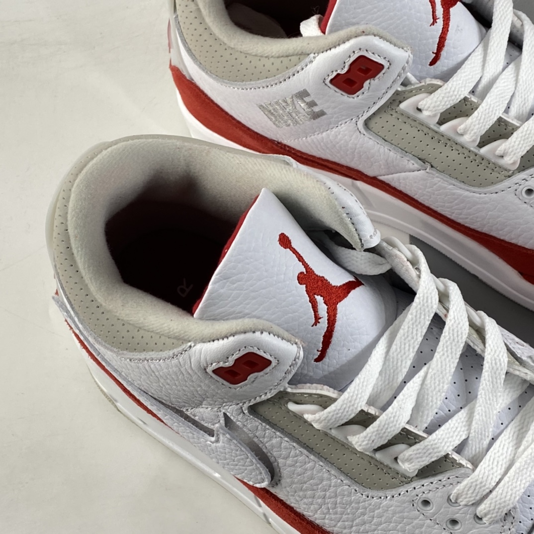 P240  Air Jordan 3 Retro“Medium Grey”白红 迈克尔·乔丹AJ3代中帮复古休闲运动文化篮球鞋 CJ0939-100