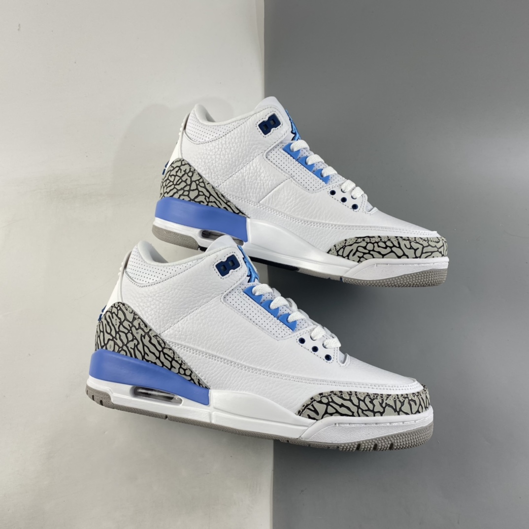 P240 Air Jordan 3 Retro “UNC” 北卡蓝 迈克尔·乔丹AJ3代中帮复古休闲运动文化篮球鞋 CT8532-104-莆田鞋,莆田鞋货源,高仿鞋,高仿鞋货源,安福档口,莆田高仿鞋,莆田鞋批发,高仿鞋批发,莆田高仿运动鞋,高仿运动鞋,莆田运动鞋 P240 Air Jordan 3 Retro “UNC” 北卡蓝 迈克尔·乔丹AJ3代中帮复古休闲运动文化篮球鞋 CT8532-104