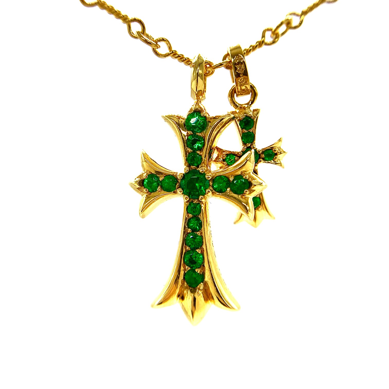 Custom Gold-Plated Diamond Setting, Necklace Pendant
