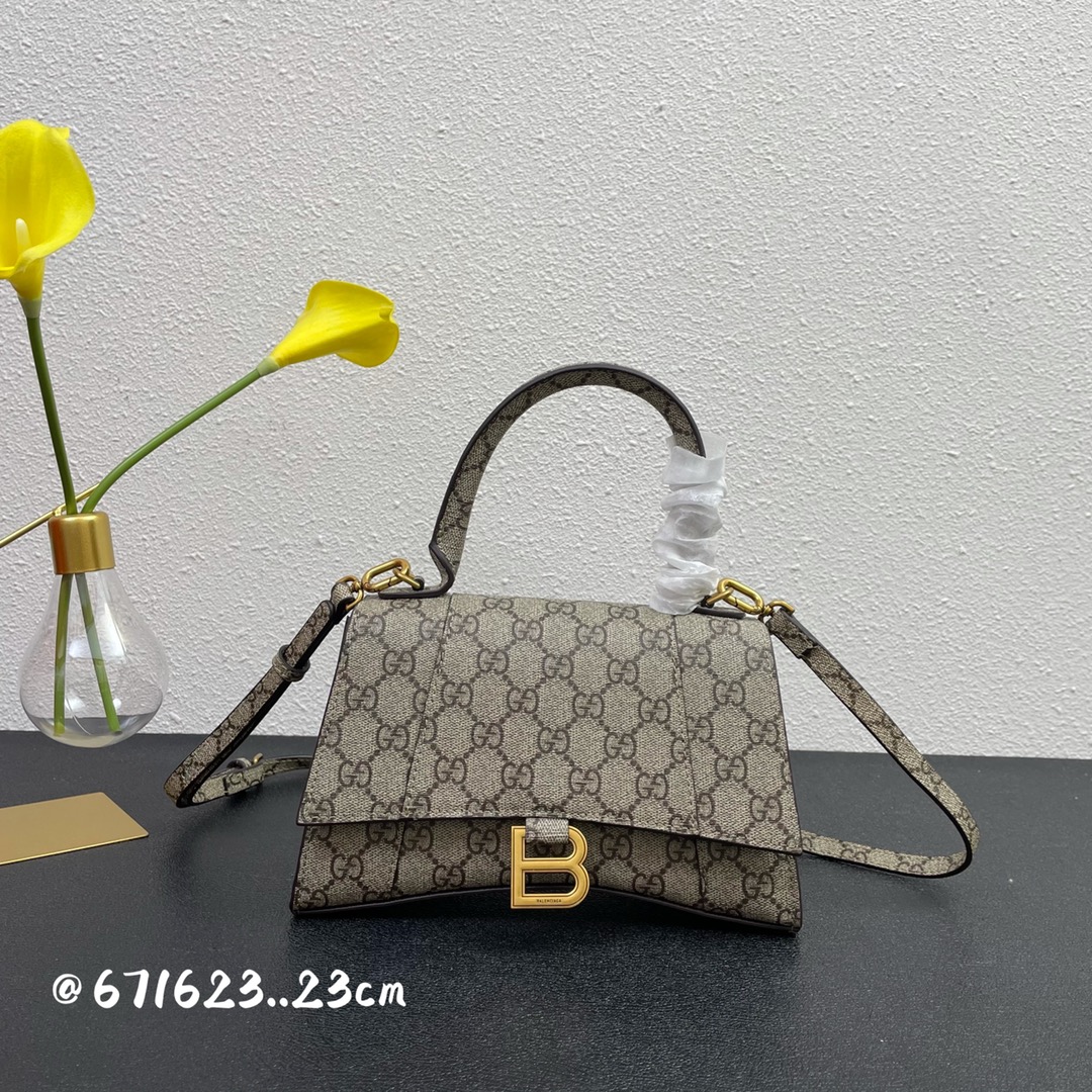 340 沙漏包 联名款中号23cm Balencia巴黎家季重磅【gucc联名双G】沙漏包