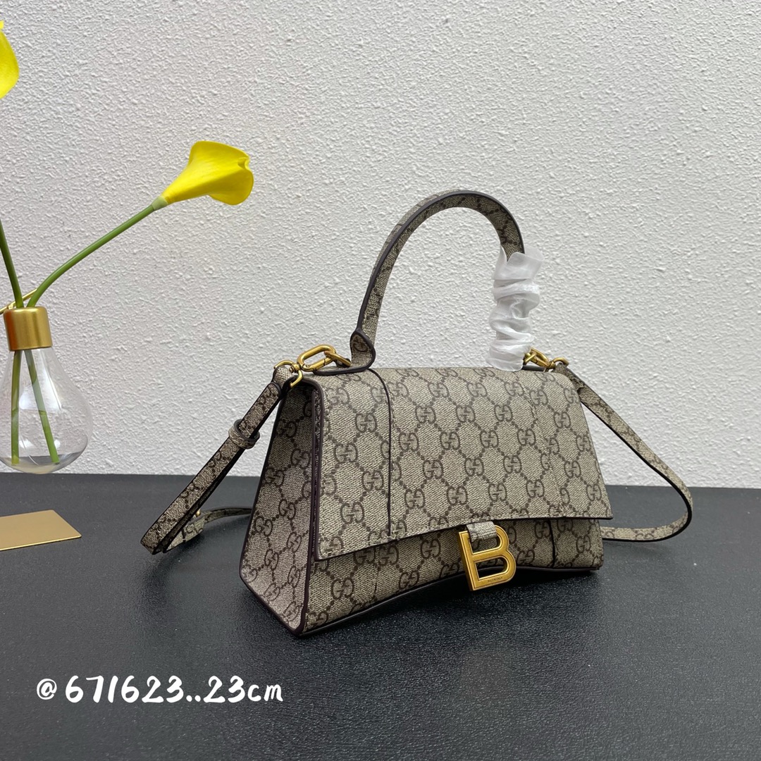 340 沙漏包 联名款中号23cm Balencia巴黎家季重磅【gucc联名双G】沙漏包