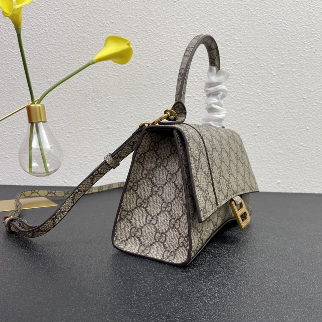 340 沙漏包 联名款中号23cm Balencia巴黎家季重磅【gucc联名双G】沙漏包