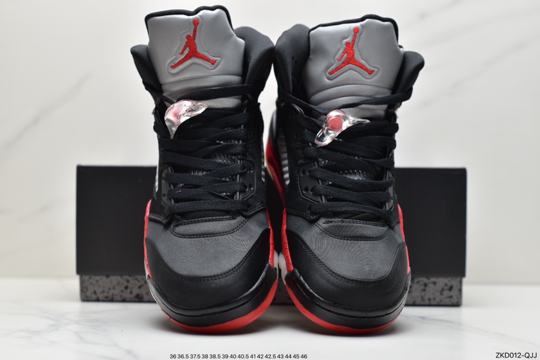270 Air Jordan 5 Satin “Bred”黑玫瑰丝绸136027-006