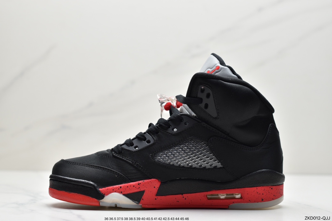 270 Air Jordan 5 Satin “Bred”黑玫瑰丝绸136027-006