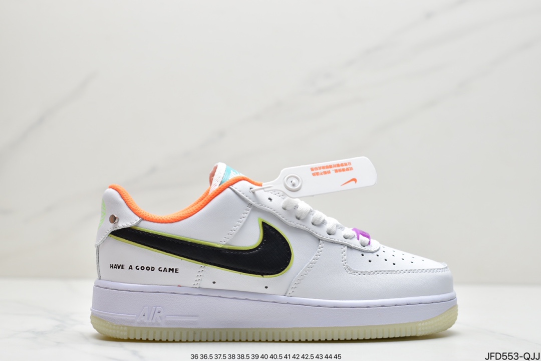 170 耐克 Nike Air Force 1 Low ”Have A Good Game”白黑橙 DO2333-101