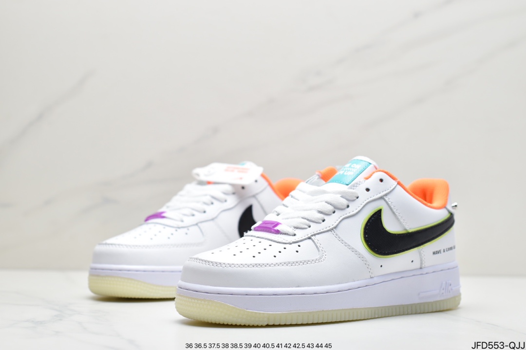 170 耐克 Nike Air Force 1 Low ”Have A Good Game”白黑橙 DO2333-101