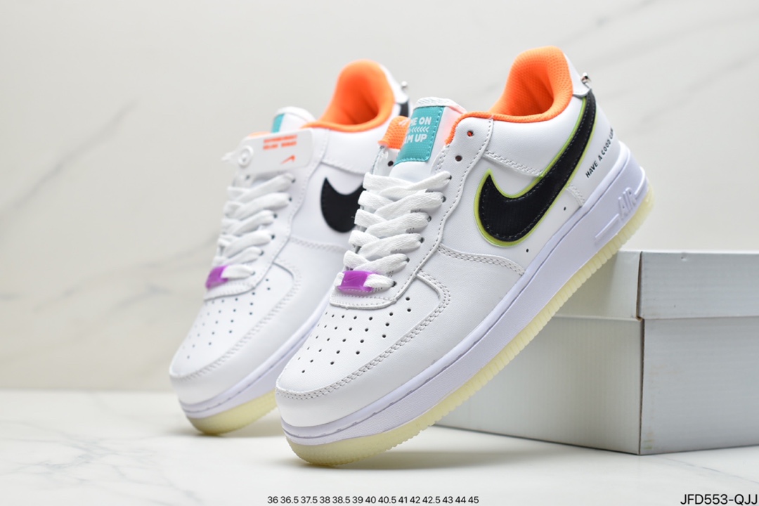 170 耐克 Nike Air Force 1 Low ”Have A Good Game”白黑橙 DO2333-101