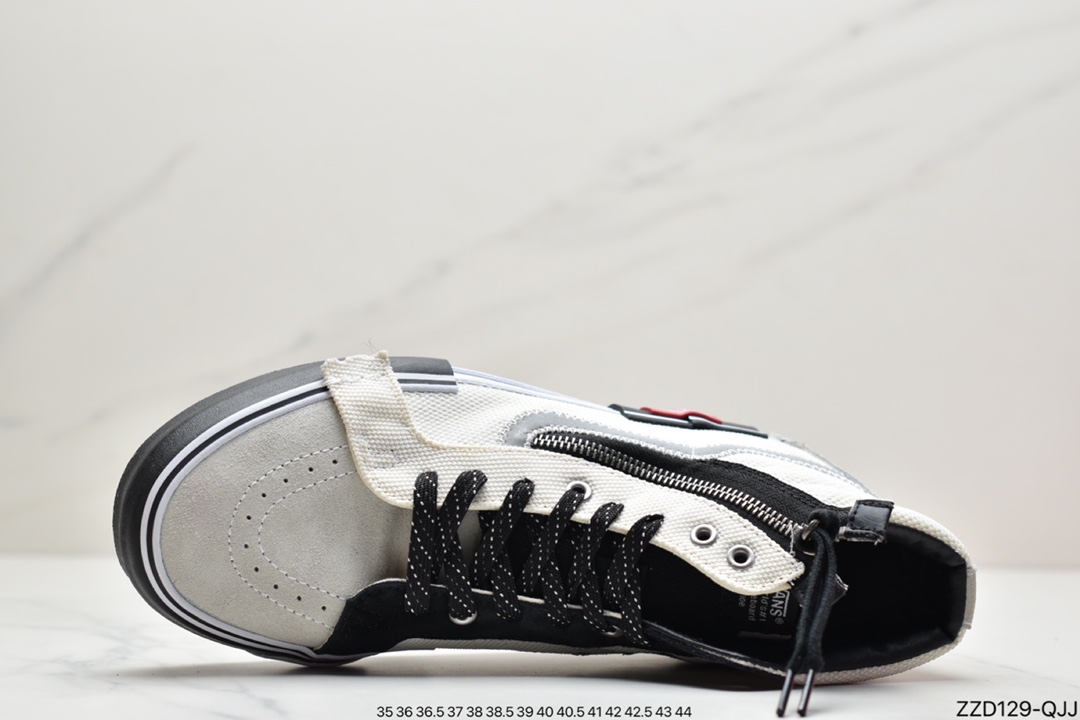 250  万斯/Vans Sk8-Hi Reissue Ca 拉链解构主义高帮帆布休闲运动板鞋