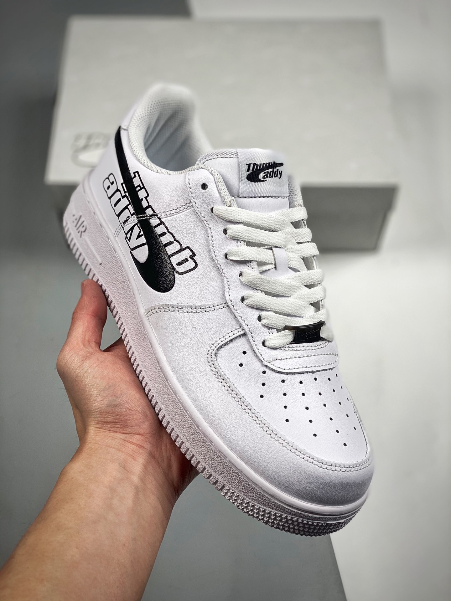 Nike Air Force 拉菲尔 "edición colaboración con gancho invertido en inglés", horma y plantilla originales, auténtico estil…