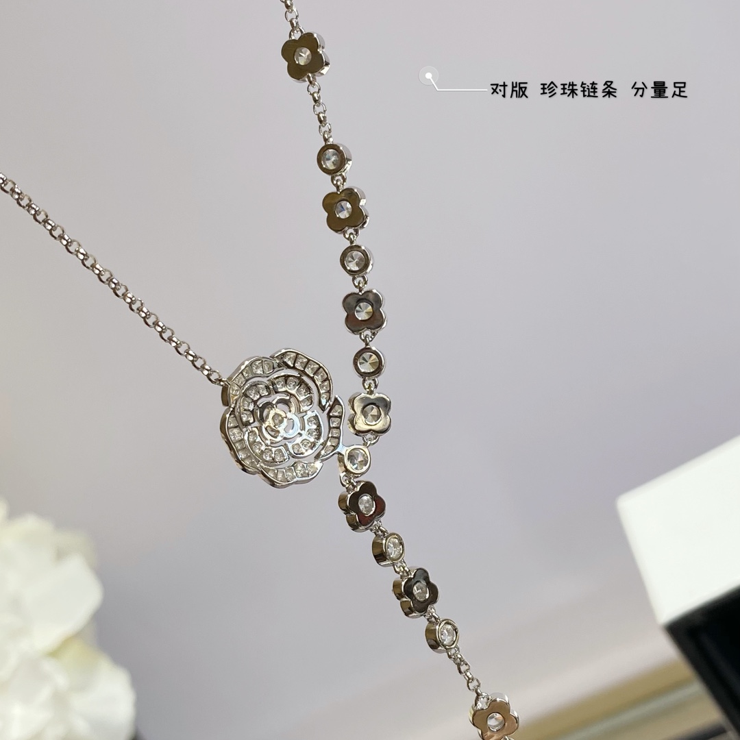 新升级版本珍珠链条️V金材质香家茶花