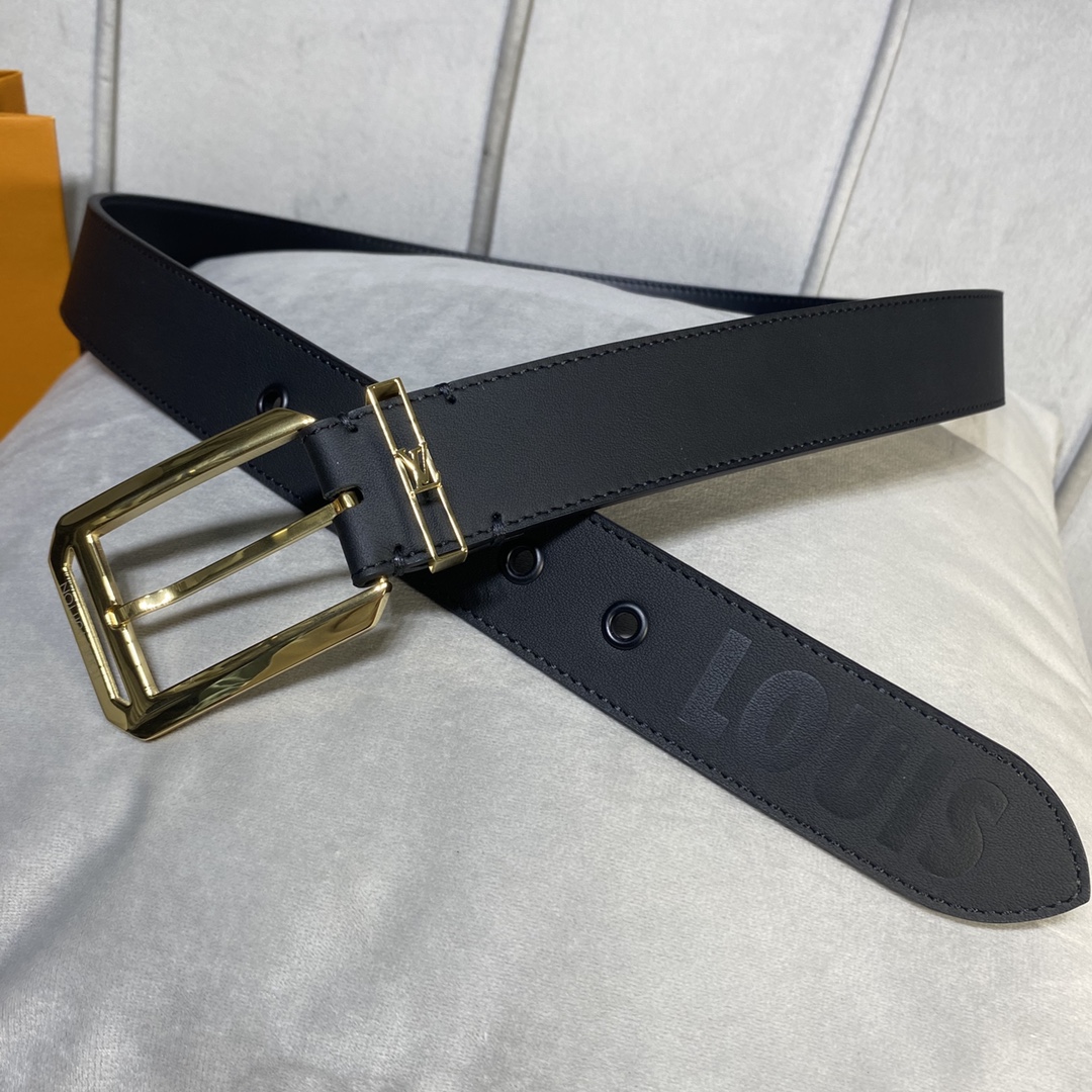 Louis Vuitton Belts Men Calfskin Cowhide