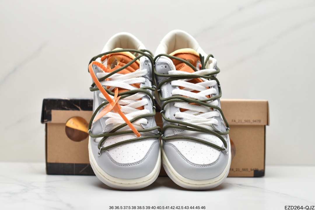 360 Off-White x Nike Dunk Low NO.3白鞋带 蓝扣 DM1602-124