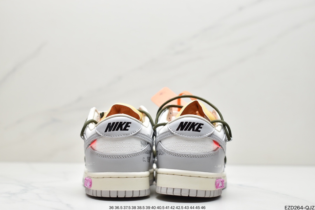 360 Off-White x Nike Dunk Low NO.3白鞋带 蓝扣 DM1602-124