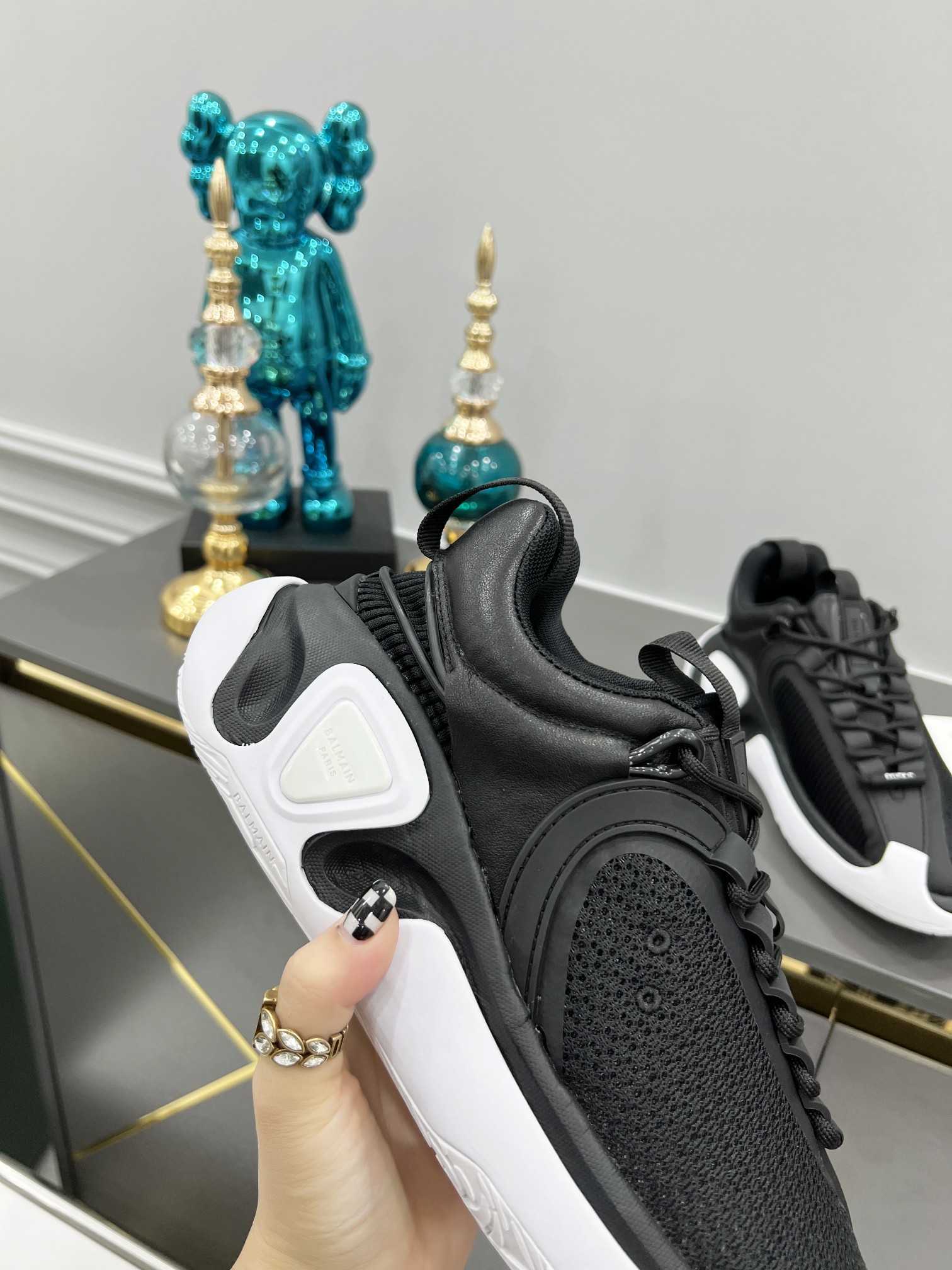 IT’S $800 FOR MEN. BALMAIN/BALMAN NEW B-RUNNER SCROLLING THREAD NEW SNEAKERS MALE 40-45 - 图片 7