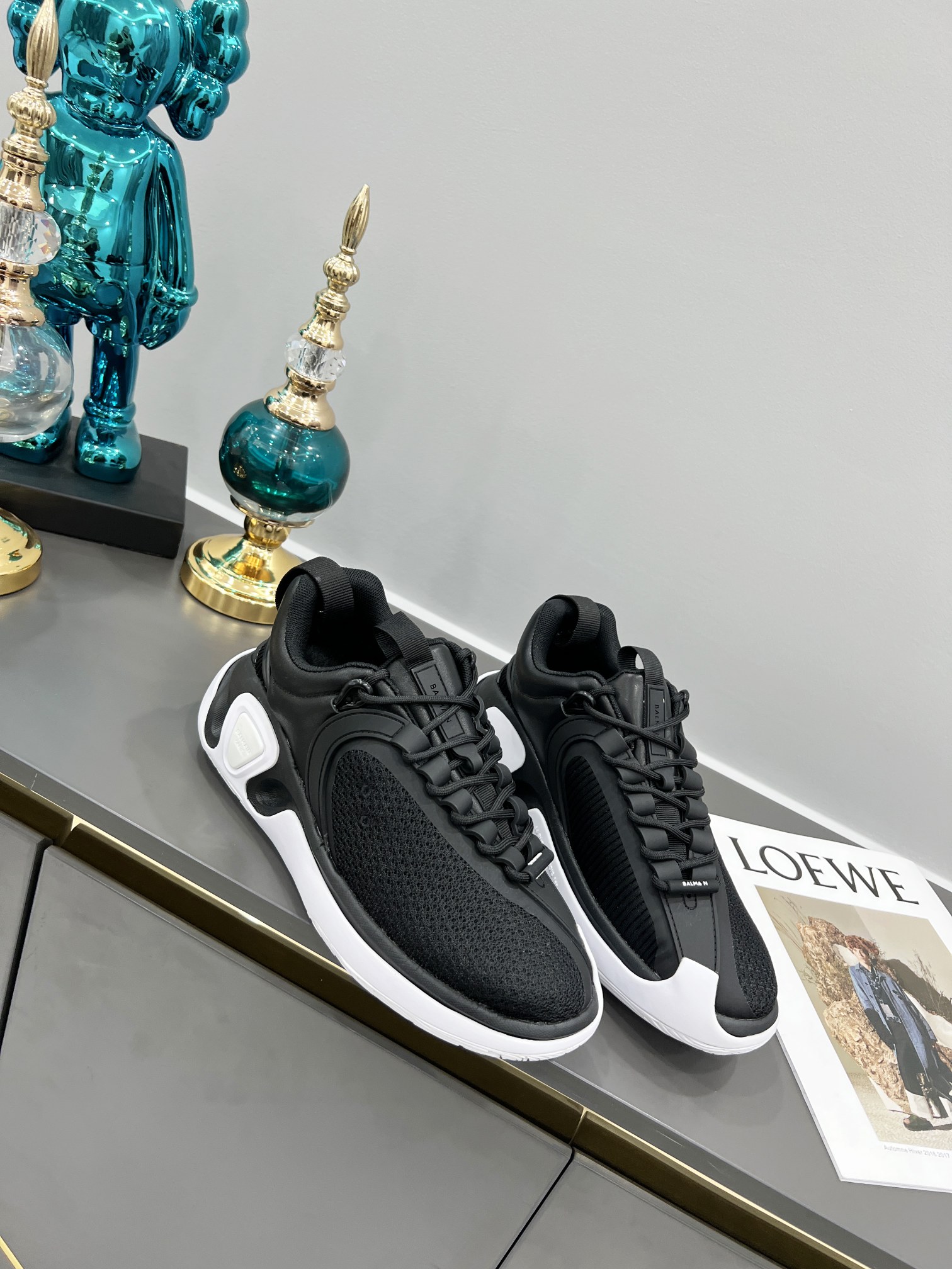 IT’S $800 FOR MEN. BALMAIN/BALMAN NEW B-RUNNER SCROLLING THREAD NEW SNEAKERS MALE 40-45 - 图片 8