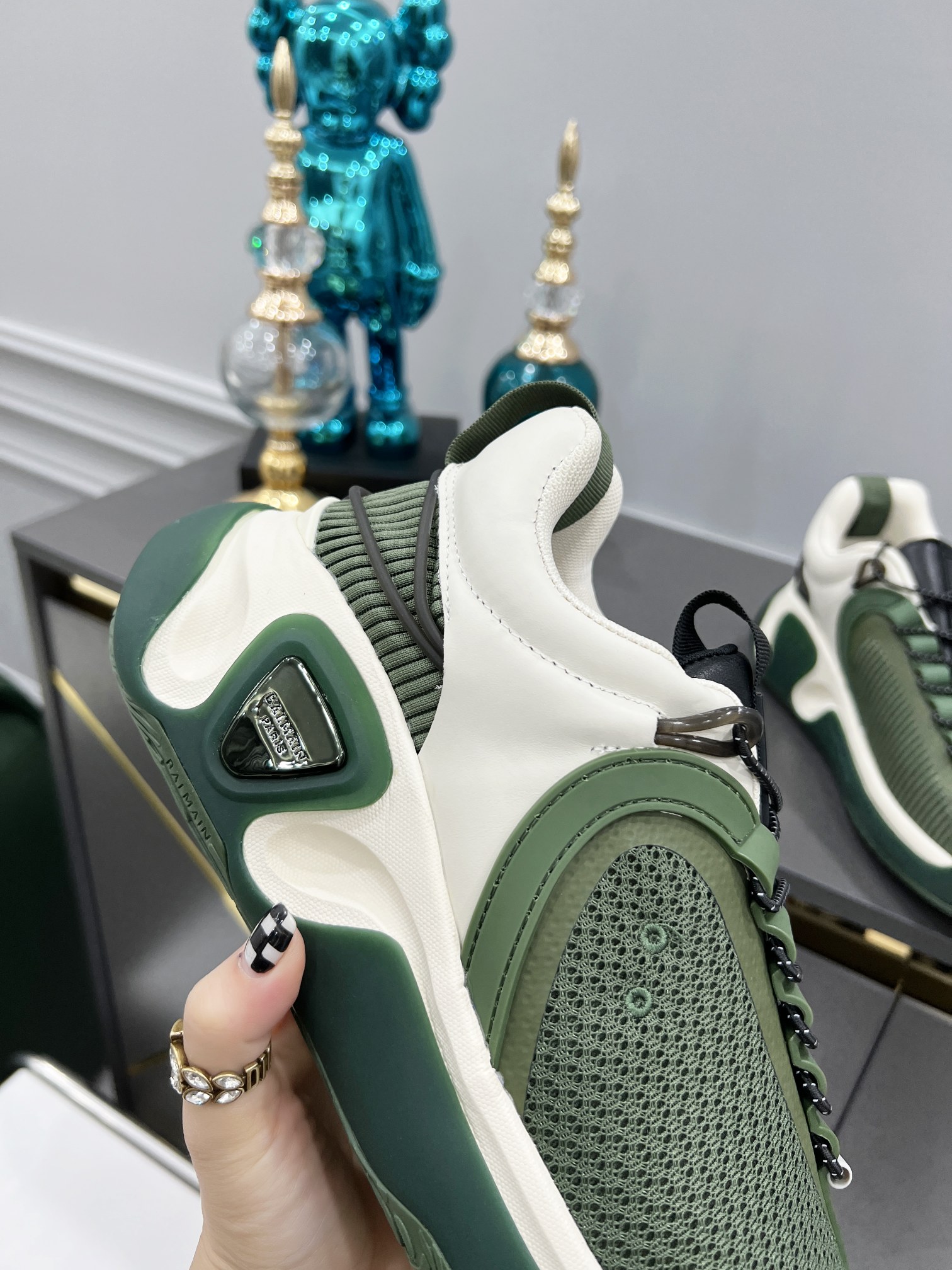 IT’S $800 FOR MEN. BALMAIN/BALMAN NEW B-RUNNER SCROLLING THREAD NEW SNEAKERS MALE 40-45 - 图片 7