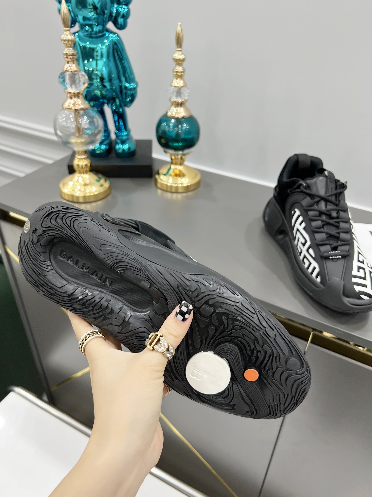 IT’S $800 FOR MEN. BALMAIN/BALMAN NEW B-RUNNER SCROLLING THREAD NEW SNEAKERS MALE 40-45 - 图片 7