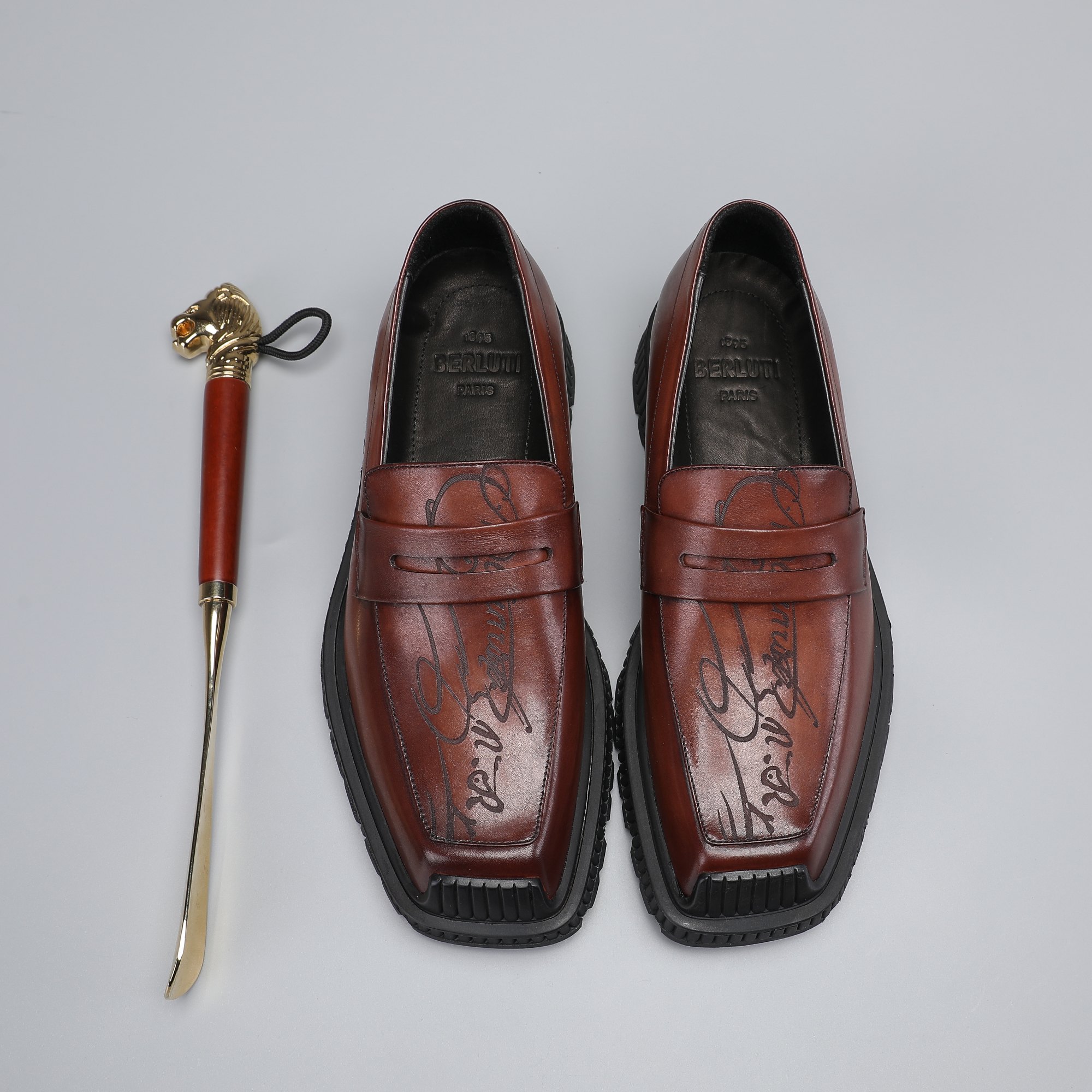 Berluti/Berluti 2021 nueva llegada Hecho de cuero de vaca importado, hecho a mano y repetidamente fr