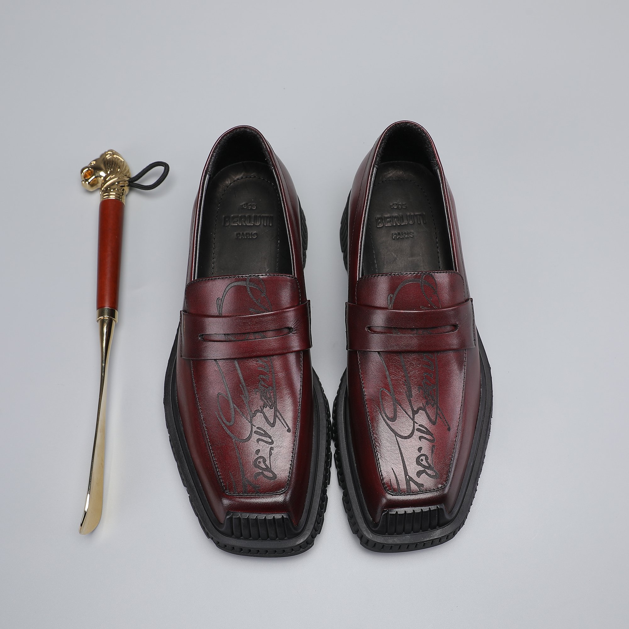Berluti/Berluti 2021 Recién llegados Fabricados en piel de vacuno importada Hechos a mano con roces 
