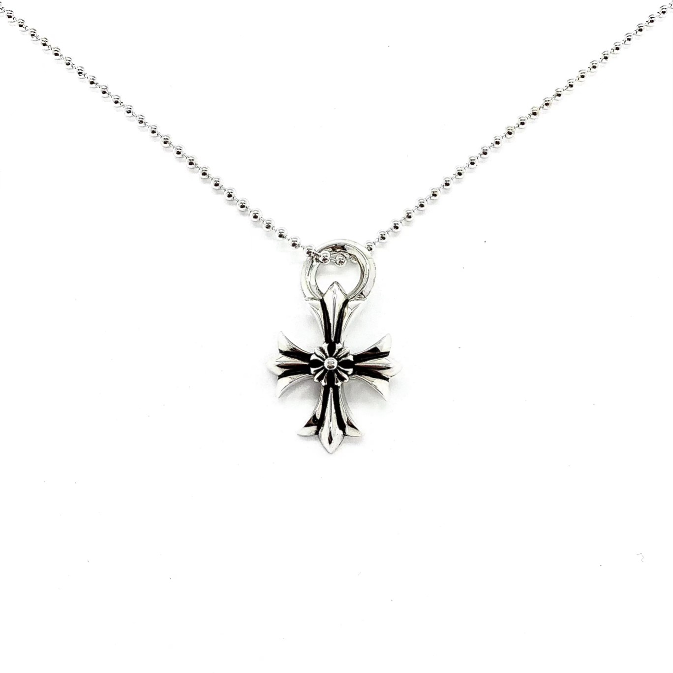 Chrome Hearts 𝐂𝐡𝐫𝐨𝐦𝐞 𝐡𝐞𝐚𝐫𝐭𝐬 克罗心双层十字花项链
