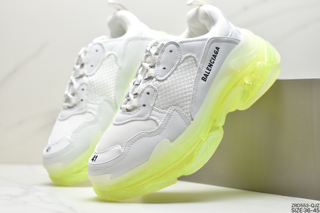 320 Balenciaga Triple S Clear Sole Sneaker”Army Green/Black”姥爷球鞋