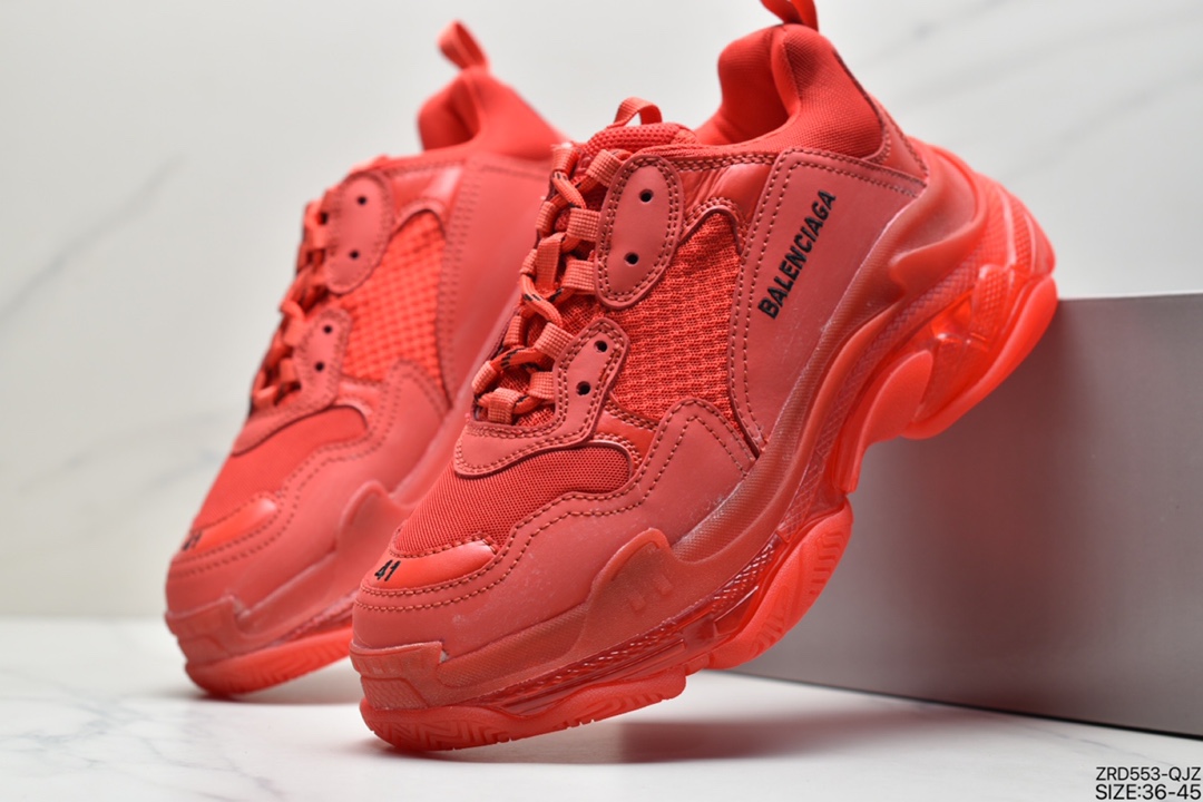 320 Balenciaga Triple S Clear Sole Sneaker”Army Green/Black”姥爷球鞋