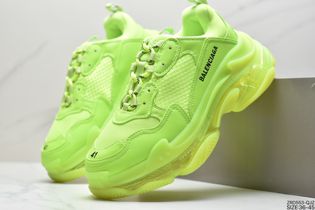 320 Balenciaga Triple S Clear Sole Sneaker”Army Green/Black”姥爷球鞋