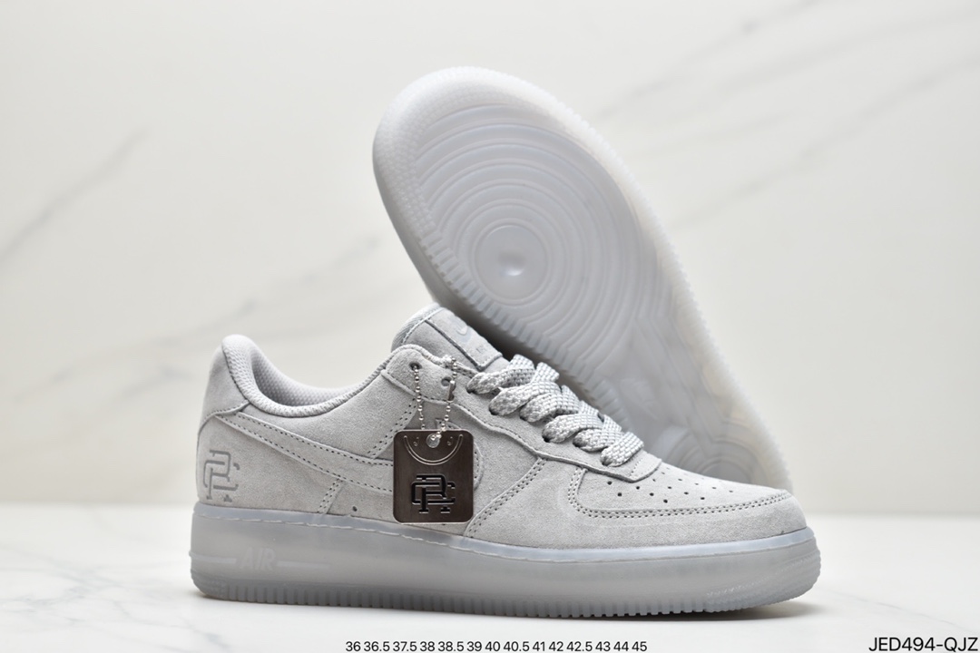 150 空军卫冕冠军联名款 Nike Air Force1 Mid x Reigning Champ 空军一号低帮运动休闲板鞋 AA1117-118