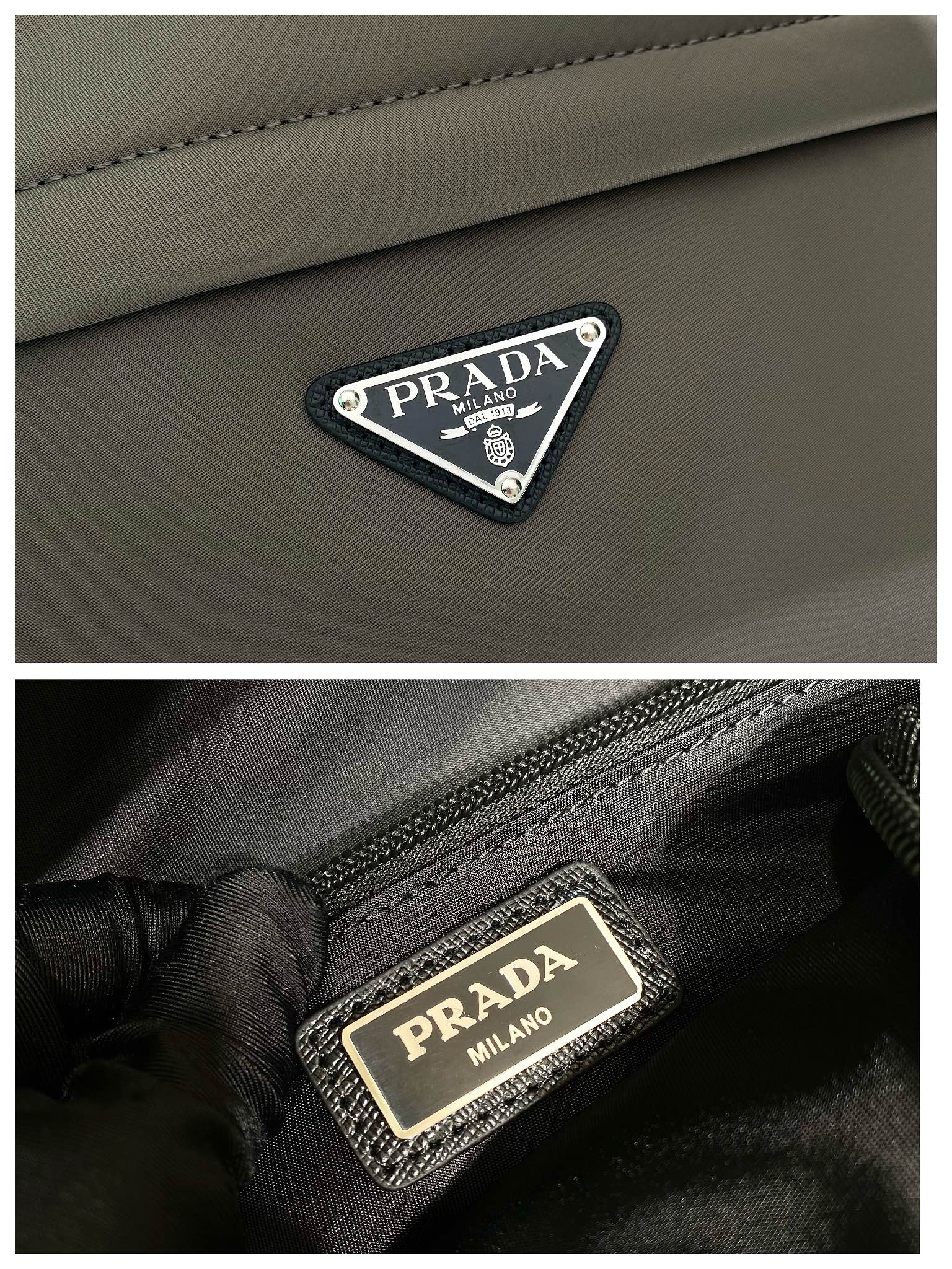 PRADA普拉达进口尼龙布料双肩背包2VZ048