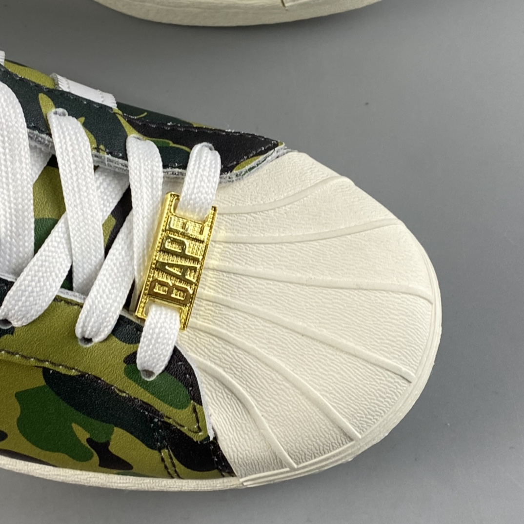 P220  BAPE x Adidas Superstar 80s 阿迪达斯猿人联名贝壳头全头层休闲板鞋 GZ8981