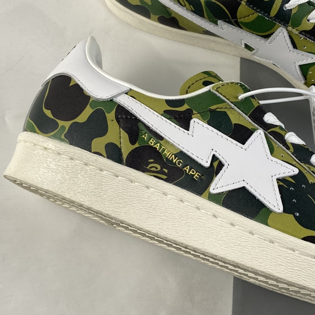 P220  BAPE x Adidas Superstar 80s 阿迪达斯猿人联名贝壳头全头层休闲板鞋 GZ8981