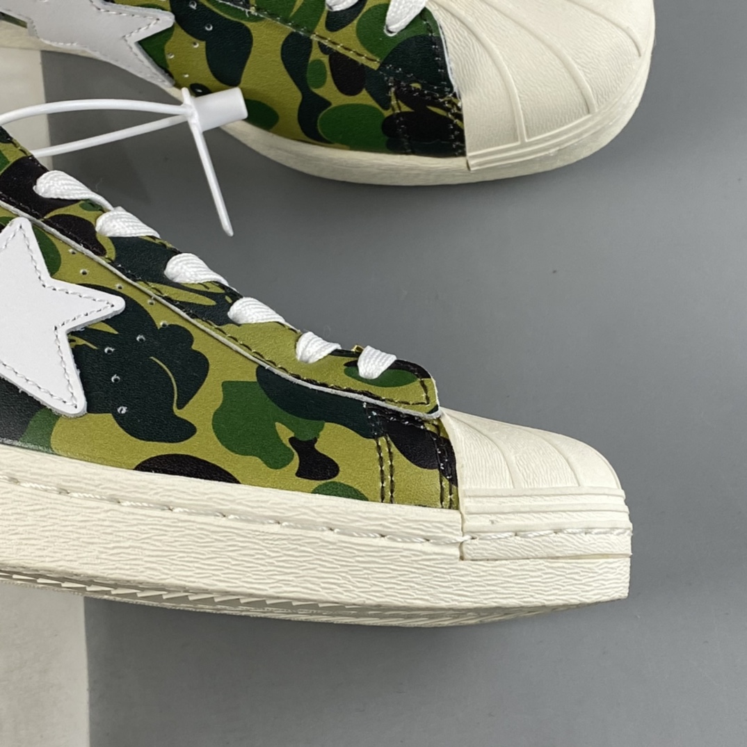 P220  BAPE x Adidas Superstar 80s 阿迪达斯猿人联名贝壳头全头层休闲板鞋 GZ8981