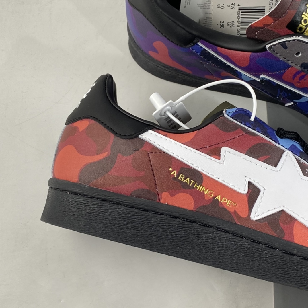 P220  BAPE x Adidas Superstar 80s 阿迪达斯猿人联名贝壳头全头层休闲板鞋 GZ8982