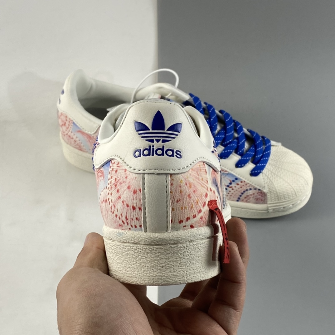 P220  Adidas Superstar SST Stmos 联名款浮世绘涂鸦贝壳头全头层休闲板鞋 GX7791