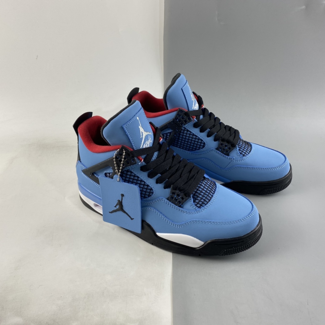 P260 Travis Scott Cactus Jack x Air Jordan 4 乔4 AJ4联名款 麂皮蓝 头层真标 308497-406-莆田鞋,莆田鞋货源,高仿鞋,高仿鞋货源,安福档口,莆田高仿鞋,莆田鞋批发,高仿鞋批发,莆田高仿运动鞋,高仿运动鞋,莆田运动鞋 P260 Travis Scott Cactus Jack x Air Jordan 4 乔4 AJ4联名款 麂皮蓝 头层真标 308497-406