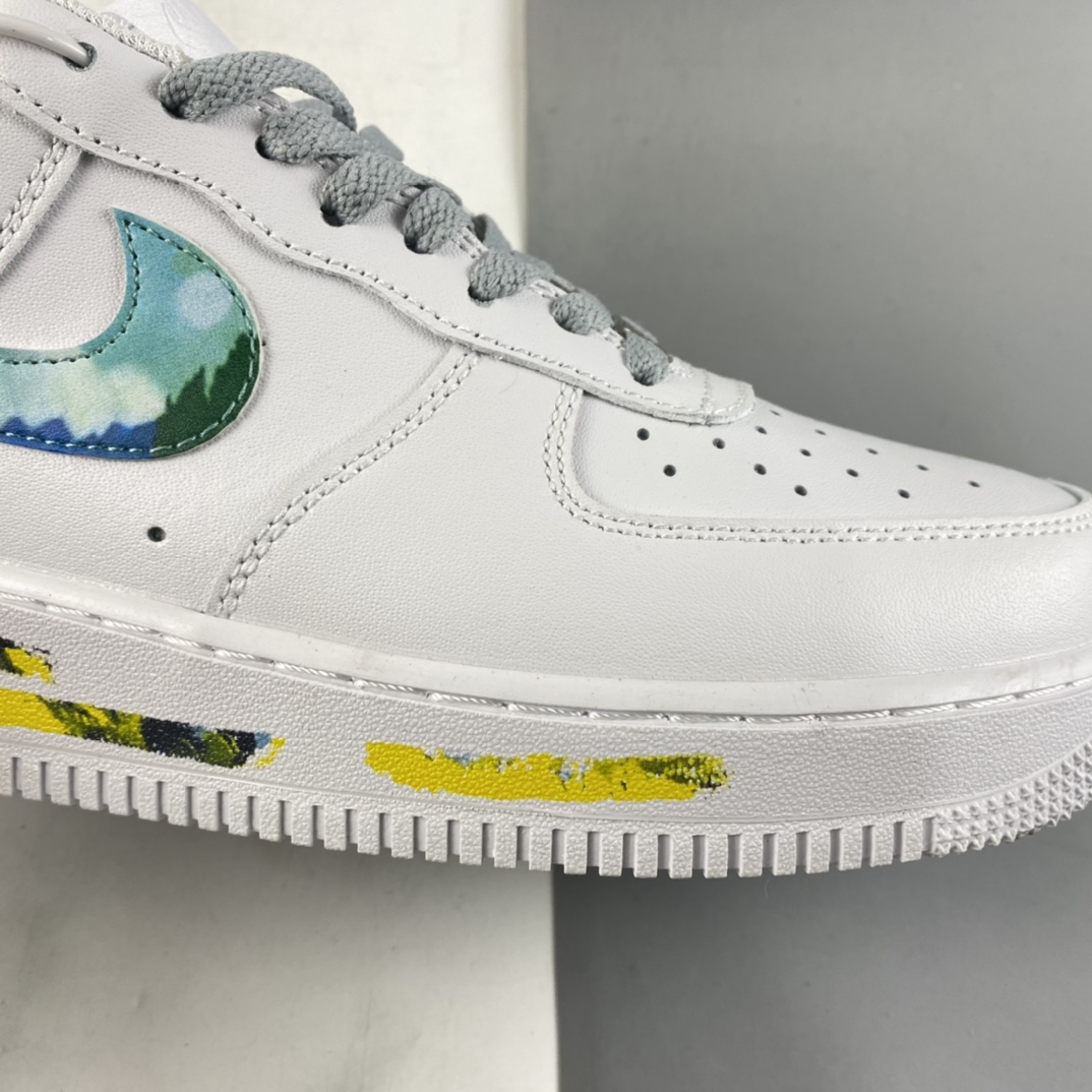 P200  NIKE Air Force 1’07 Lx 彩绘涂鸦空军一号白绿配色低帮板鞋 314192-117